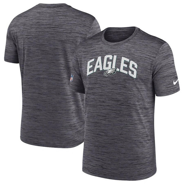 Men's Black Philadelphia Eagles Sideline Velocity Stack Performance T-Shirt